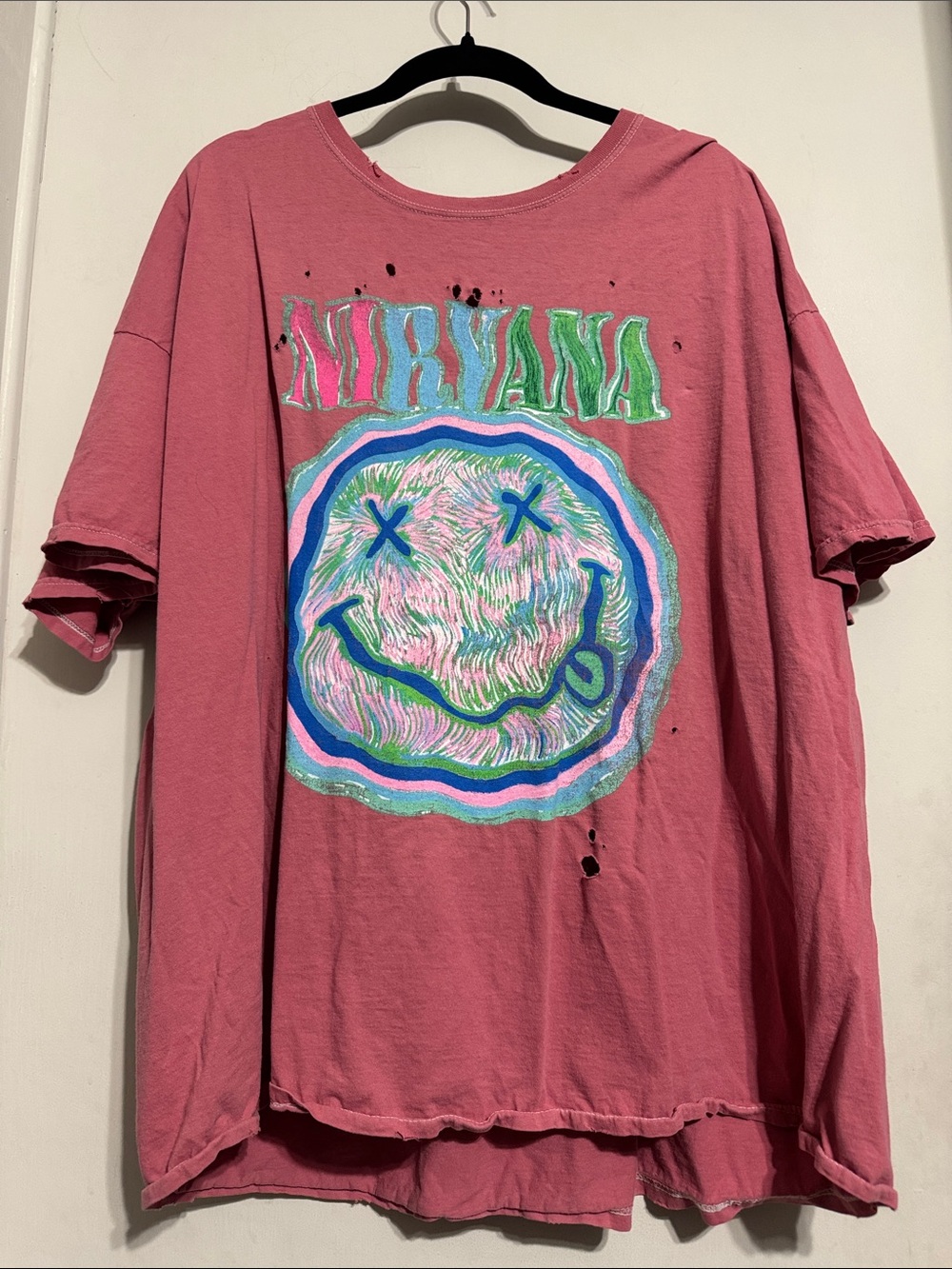 Urban Outfitters Pink Nirvana Graphic Tee